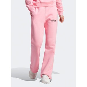 Różowe spodnie sportowe Adidas w sportowym stylu z dresówki