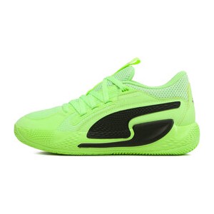 Zielone buty sportowe Puma w sportowym stylu sznurowane