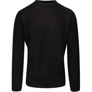 Czarny sweter Brave Soul z okrągłym dekoltem w stylu casual z tkaniny