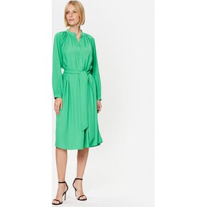 Zielona sukienka Seidensticker w stylu casual z długim rękawem midi