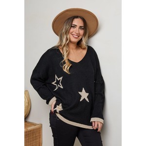 Czarny sweter Plus Size Company w stylu casual