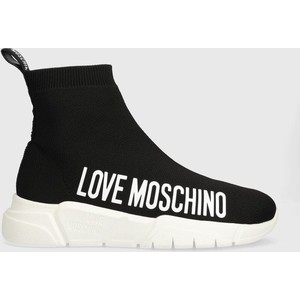 Czarne buty sportowe Love Moschino na platformie