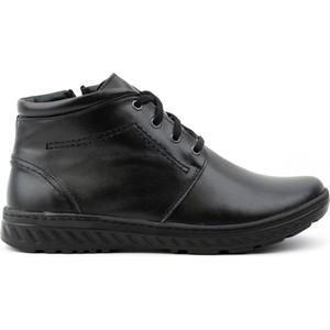 Czarne buty zimowe Komodo sznurowane
