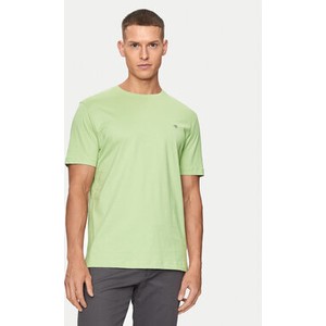 Zielony t-shirt Gant z krótkim rękawem