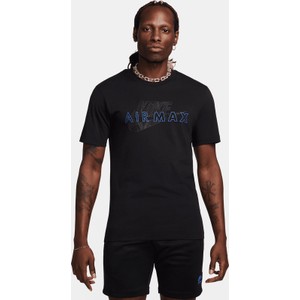 Czarny t-shirt Nike w sportowym stylu z bawełny z krótkim rękawem