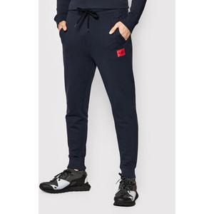 Czarne spodnie sportowe Hugo Boss z dresówki w sportowym stylu