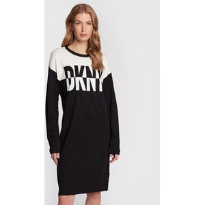 Sukienka DKNY w stylu casual z długim rękawem prosta