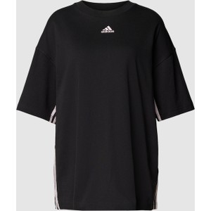 Czarny t-shirt Adidas Sportswear z okrągłym dekoltem w sportowym stylu