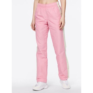 Różowe spodnie sportowe ASICS z dresówki