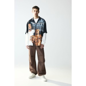 Spodnie H & M z tkaniny w stylu casual