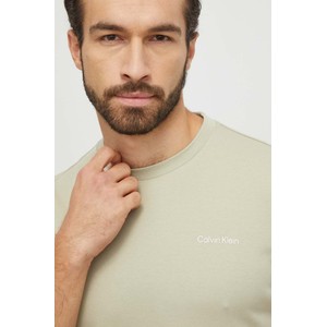 Zielony t-shirt Calvin Klein w stylu casual z krótkim rękawem