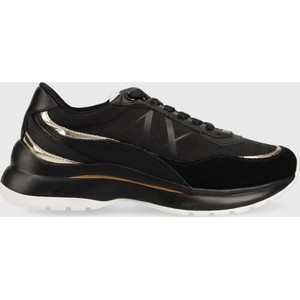 Czarne buty sportowe Armani Exchange w sportowym stylu
