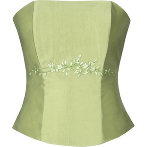 Zielona bluzka Fokus w stylu glamour