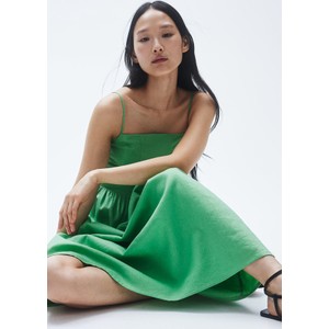 Zielona sukienka H & M z dekoltem w kształcie litery v