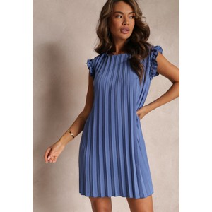 Niebieska sukienka Renee z tkaniny mini