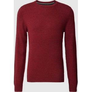 Czerwony sweter McNeal z wełny z okrągłym dekoltem w stylu casual