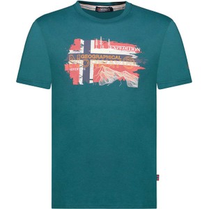 T-shirt Geographical Norway w sportowym stylu z bawełny z krótkim rękawem