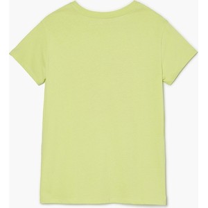 Zielony t-shirt Cropp z nadrukiem w młodzieżowym stylu