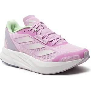 Różowe buty sportowe Adidas w sportowym stylu z płaską podeszwą