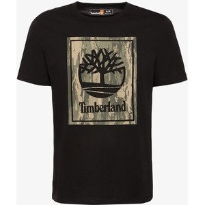 Czarny t-shirt Timberland z krótkim rękawem w młodzieżowym stylu