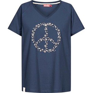 T-shirt Derbe w młodzieżowym stylu z bawełny z dekoltem w kształcie litery v