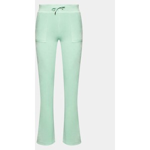Zielone spodnie sportowe Juicy Couture z dresówki