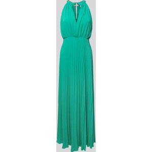 Zielona sukienka Liu-Jo z szyfonu maxi bez rękawów