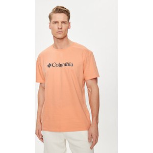 Pomarańczowy t-shirt Columbia w sportowym stylu