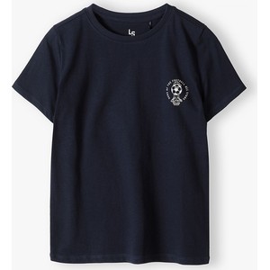 Czarna koszulka dziecięca Lincoln & Sharks By 5.10.15. z bawełny dla chłopców