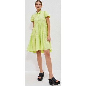 Zielona sukienka Moodo.pl mini w stylu casual z bawełny