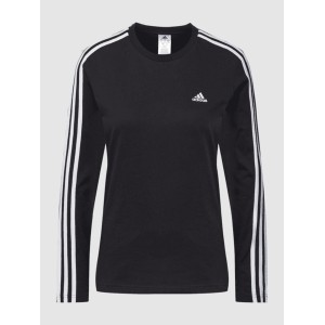 Czarna bluzka Adidas Sportswear z bawełny w sportowym stylu