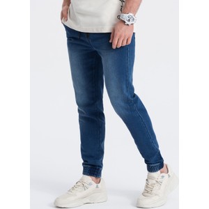 Niebieskie jeansy Ombre w stylu casual z jeansu