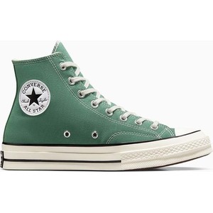 Zielone trampki Converse w młodzieżowym stylu sznurowane