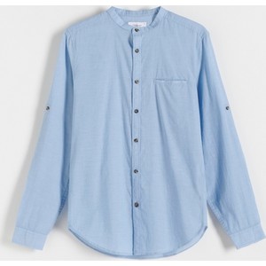 Niebieska koszula Reserved w stylu casual z długim rękawem
