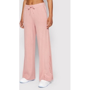 Różowe spodnie sportowe Karl Kani z dresówki