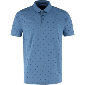 Niebieski t-shirt Volcano w młodzieżowym stylu z krótkim rękawem