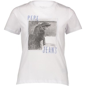 T-shirt Pepe Jeans z okrągłym dekoltem z bawełny w młodzieżowym stylu