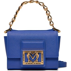 Niebieska torebka Love Moschino w młodzieżowym stylu matowa średnia