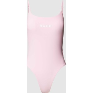Różowy strój kąpielowy Hugo Boss w sportowym stylu