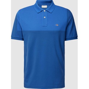 Niebieska koszulka polo Gant z bawełny