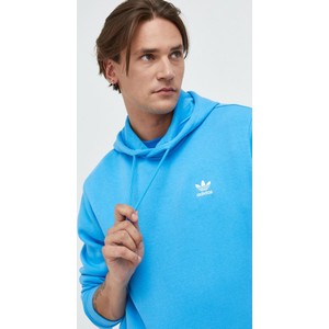 Niebieska bluza Adidas Originals z bawełny w młodzieżowym stylu