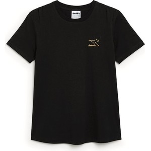 Czarny t-shirt Diadora w stylu casual