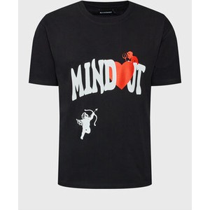 T-shirt Mindout z krótkim rękawem z okrągłym dekoltem w młodzieżowym stylu
