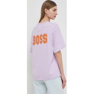 Bluzka Hugo Boss z okrągłym dekoltem w młodzieżowym stylu