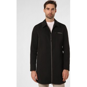Czarny płaszcz męski Finshley & Harding w stylu klasycznym