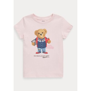 Różowa bluzka dziecięca POLO RALPH LAUREN z krótkim rękawem