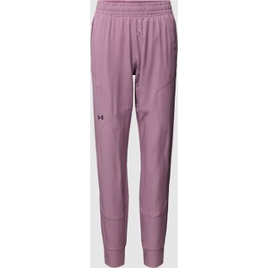 Różowe spodnie Under Armour w sportowym stylu z dresówki