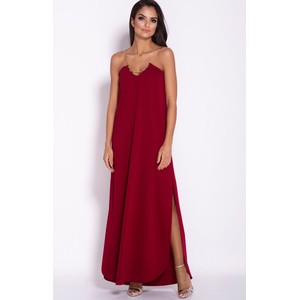 Czerwona sukienka Dursi na ramiączkach