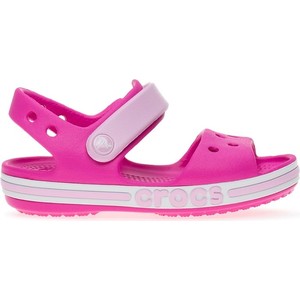 Różowe buty dziecięce letnie Crocs dla dziewczynek na rzepy