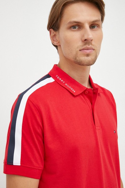 Moda Koszulki Koszulki polo Tommy Hilfiger Koszulka polo czerwony W stylu casual 